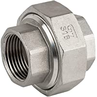 1&quot- Racor de acero inoxidable de 3 piezas- rosca hembra x hembra- racor para tubos HH- racor roscado- conector de acero…